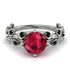 Leaves All Around White Gold Ruby Ring - Sydney 2ct No. 42